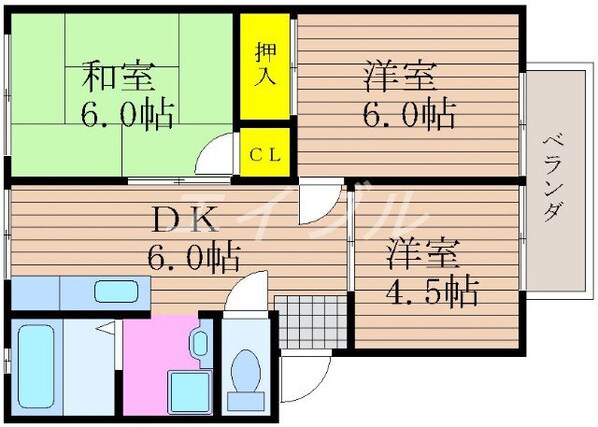 パナコーポＢの物件間取画像